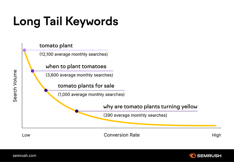 short vs long tail keywords